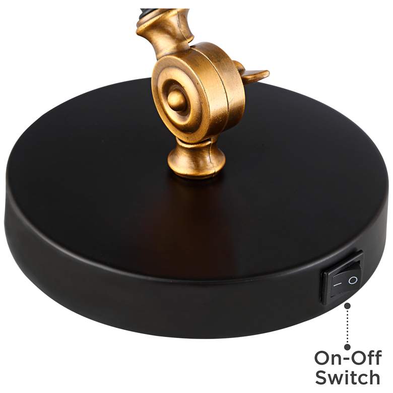 Image 7 360 Lighting Taurus Black and Gold Adjustable Desk Lamp with USB Port more views