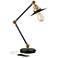 360 Lighting Taurus Black and Gold Adjustable Desk Lamp with USB Ports