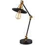 360 Lighting Taurus Black and Gold Adjustable Desk Lamp with USB Ports in scene