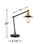 360 Lighting Taurus Black and Gold Adjustable Desk Lamp with USB Ports in scene