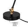 6_360 Lighting Taurus Black and Gold Adjustable Desk Lamp with USB Ports more views