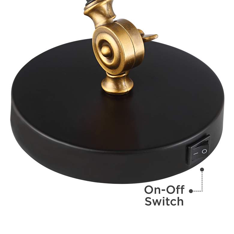 Image 7 360 Lighting Taurus Black and Gold Adjustable Desk Lamp with USB Ports more views