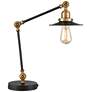 360 Lighting Taurus Black and Gold Adjustable Desk Lamp with USB Ports in scene