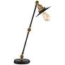 360 Lighting Taurus Black and Gold Adjustable Desk Lamp with USB Ports in scene