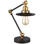360 Lighting Taurus Black and Gold Adjustable Desk Lamp with USB Ports in scene