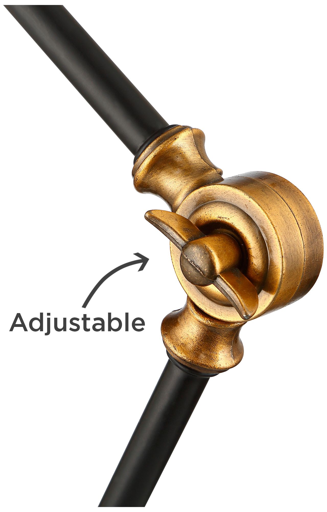 360 Lighting Taurus Black Gold Adjustable USB Desk Lamps Set of 2