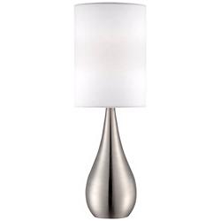 360 Lighting Teardrop 21&quot; High Modern Brushed Nickel Table Lamp