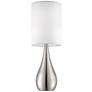 360 Lighting Teardrop 21" High Modern Brushed Nickel Table Lamp in scene