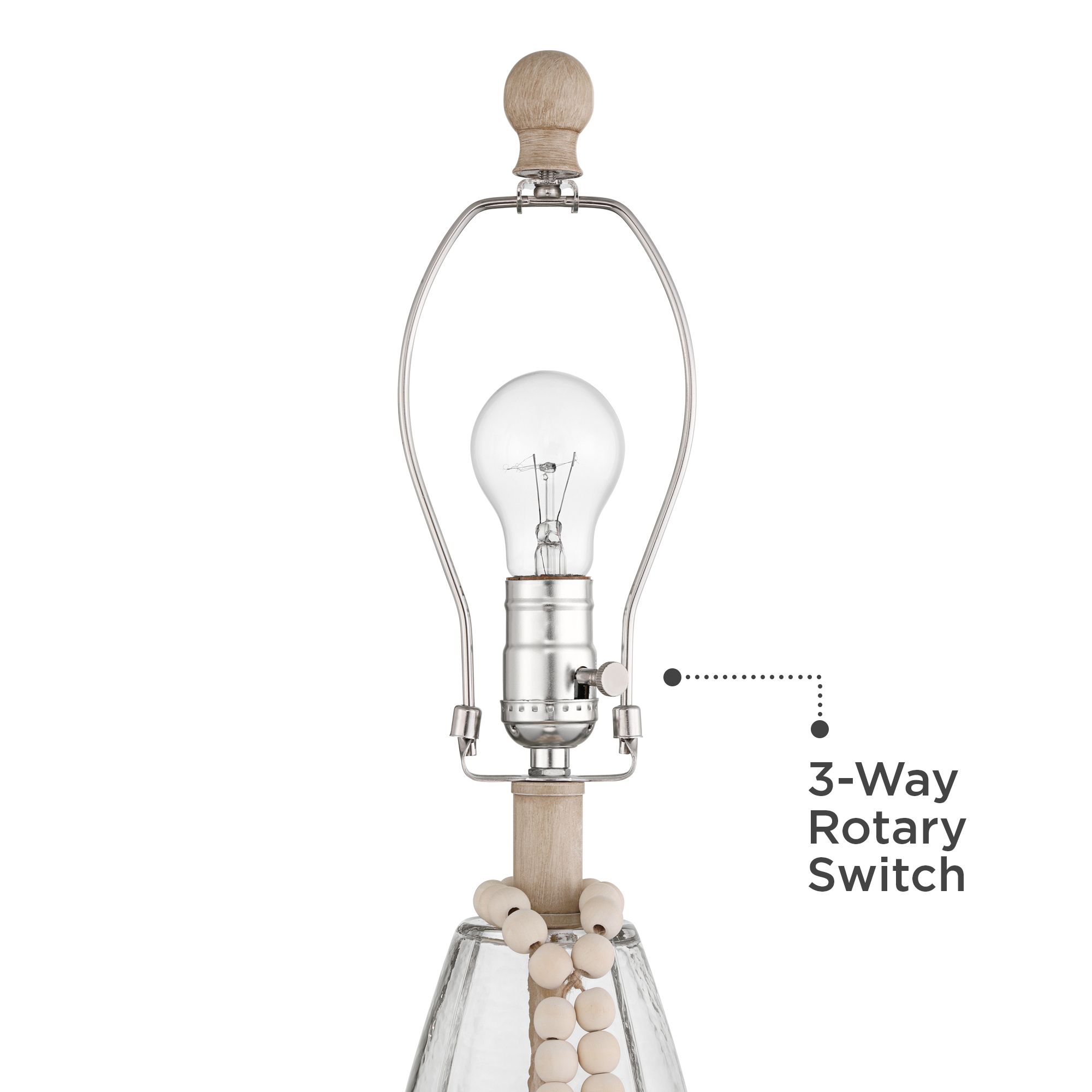 Image 5 360 Lighting Tibet 27" High Clear Glass Table Lamps Set of 2 more views