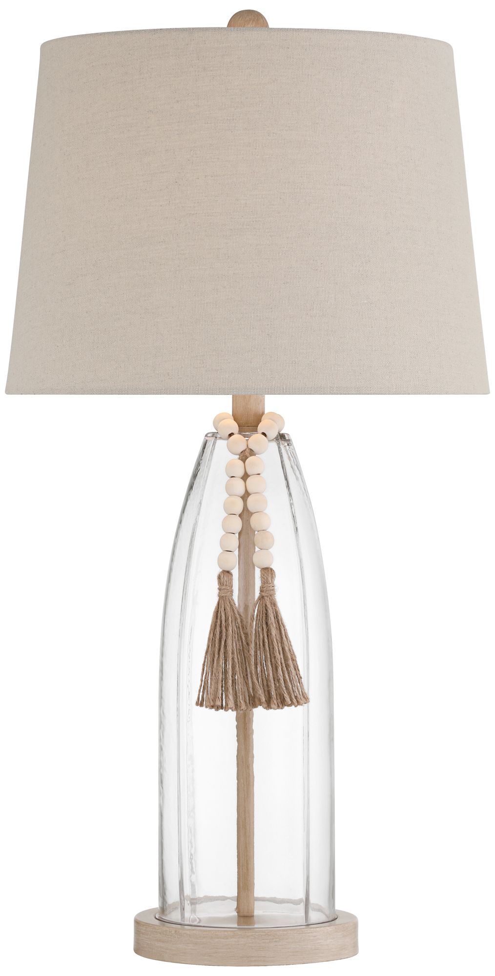 360 Lighting Tibet 27" High Clear Glass Table Lamps Set of 2