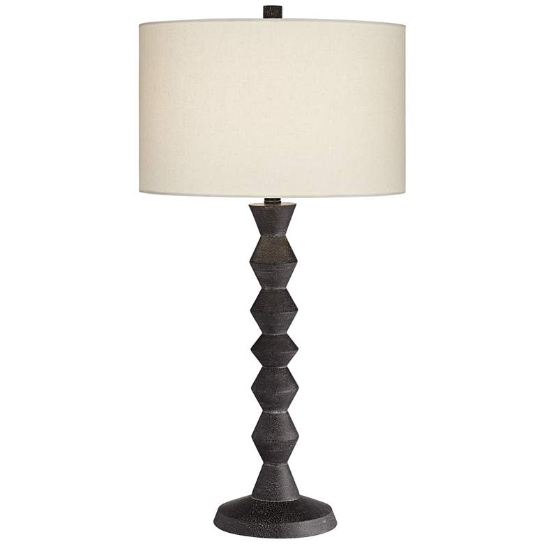 Image 3 360 Lighting Timberline 32" High Black Faceted Base Table Lamp