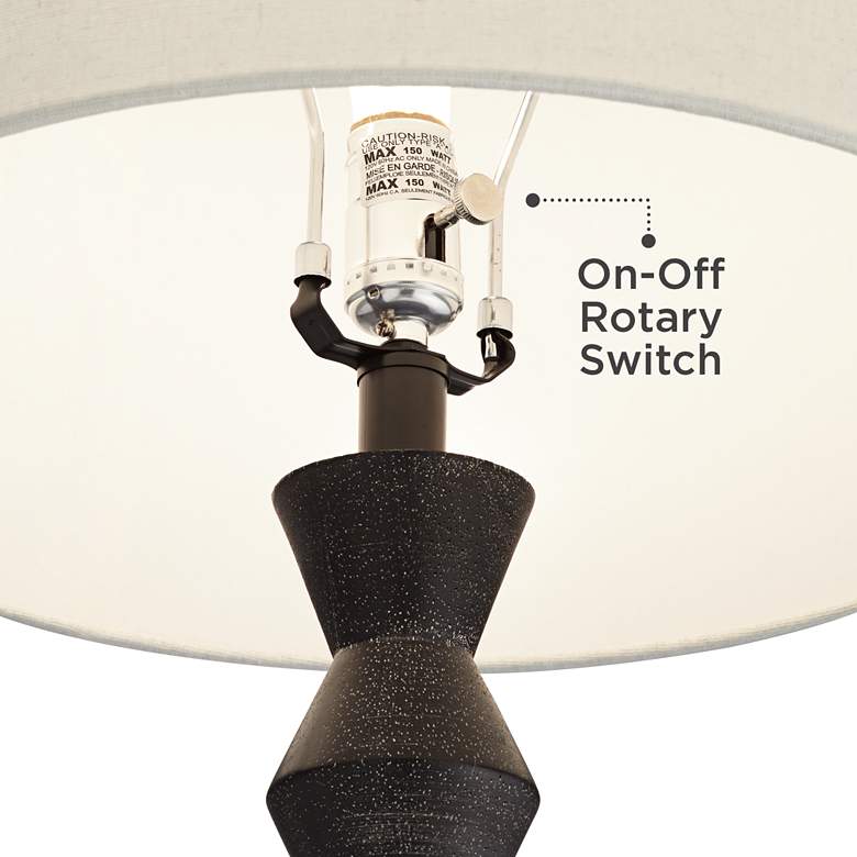 Image 6 360 Lighting Timberline 32" High Black Faceted Base Table Lamp more views