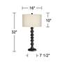 360 Lighting Timberline 32" High Black Faceted Base Table Lamp in scene