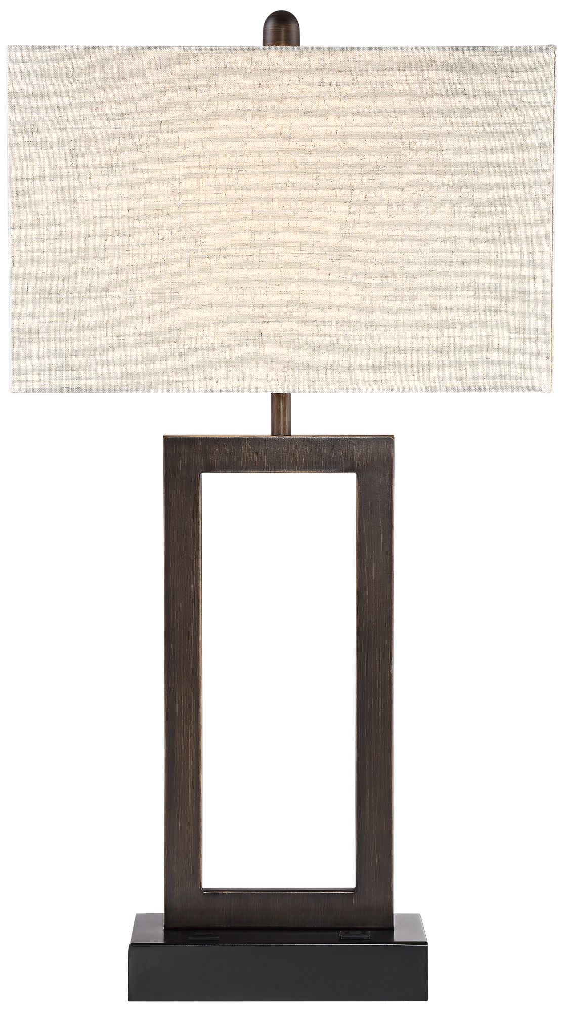 Watch A Video About the Todd Bronze Metal Table Lamp with USB Port and Outlet