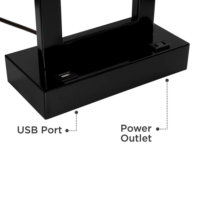 Image 5 360 Lighting Todd 30" Open Base USB and Outlet Table Lamps Set of 2 more views