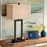 Watch A Video About the Todd Bronze Metal Table Lamp with USB Port and Outlet