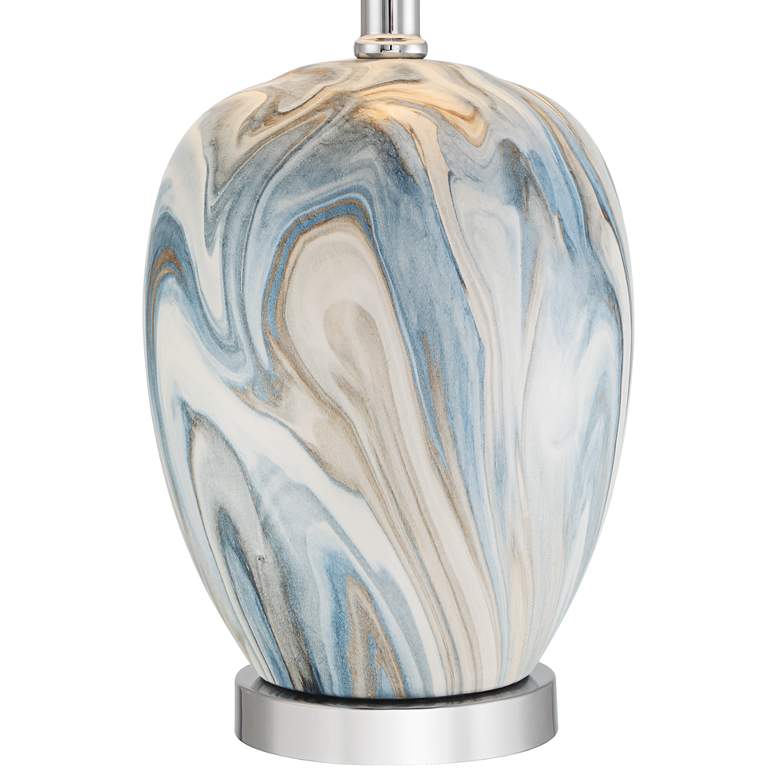 Image 6 360 Lighting Travis 20 1/4" High Modern Blue Ceramic Table Lamp more views
