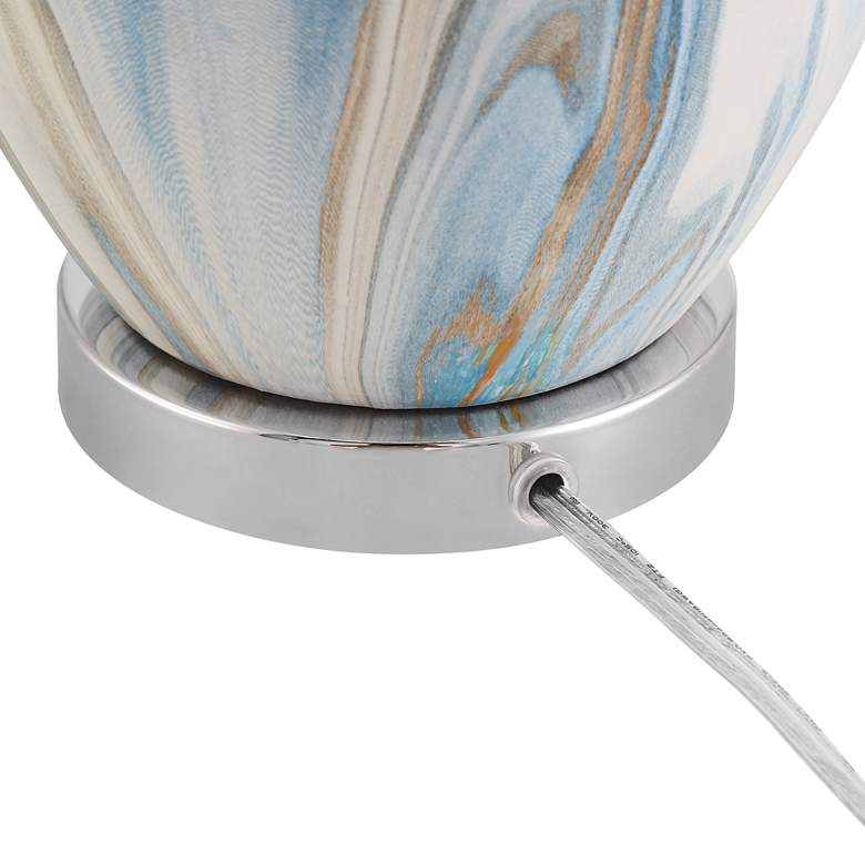 Image 7 360 Lighting Travis 20 1/4 inch High Modern Blue Ceramic Table Lamp more views
