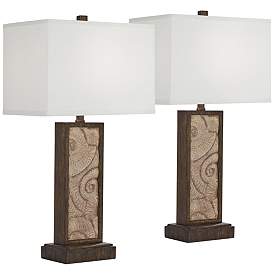 Image2 of 360 Lighting Treasure 27" Cay Coastal Shell USB Table Lamps Set of 2