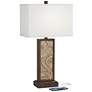 3_360 Lighting Treasure 27" Cay Coastal Shell USB Table Lamps Set of 2 more views