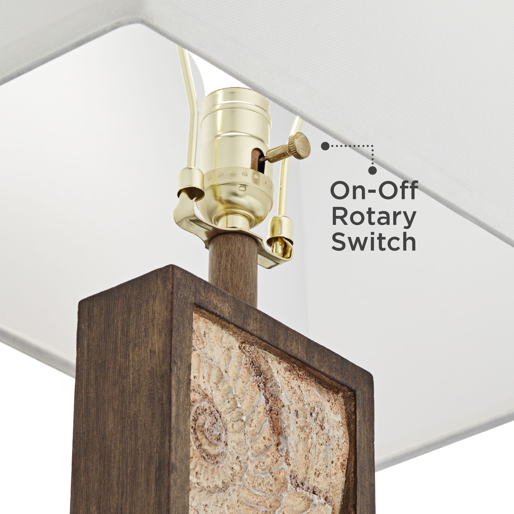 360 Lighting Treasure 27" Cay Coastal Shell USB Table Lamps Set of 2