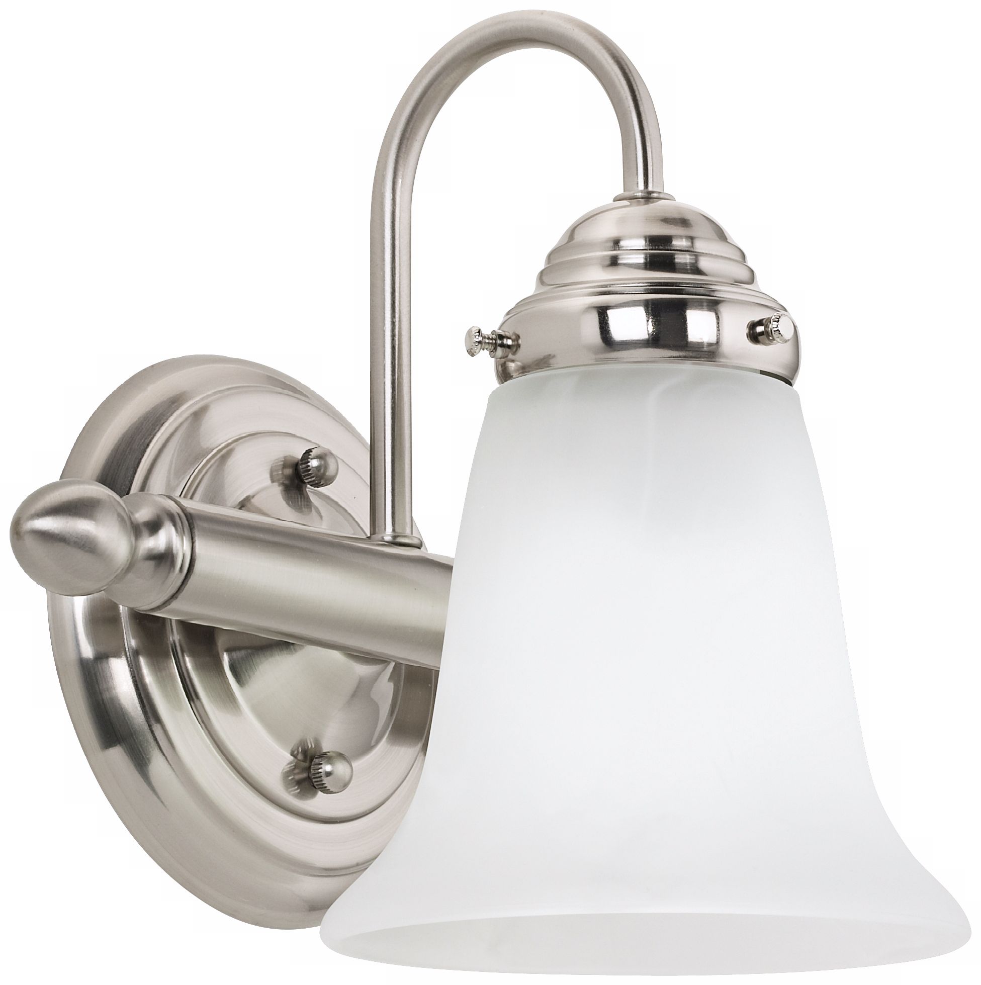 360 Lighting Trent 9" Wide Satin Nickel Finish Bath Light Wall Scone - #81914 | Lamps Plus