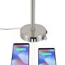 4_360 Lighting Trotter 23 3/4" Nickel USB Lamps with Dimmers Set of 2 more views