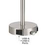 5_360 Lighting Trotter 23 3/4" Nickel USB Lamps with Dimmers Set of 2 more views