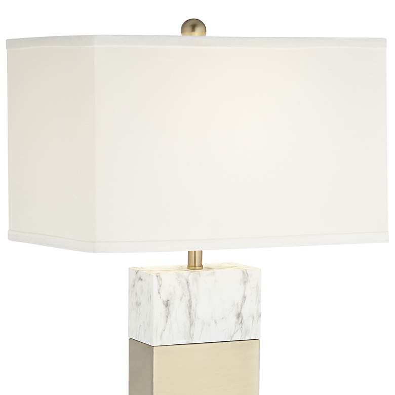 Image 4 360 Lighting Two-Tone Faux Marble and Gold Table Lamp more views