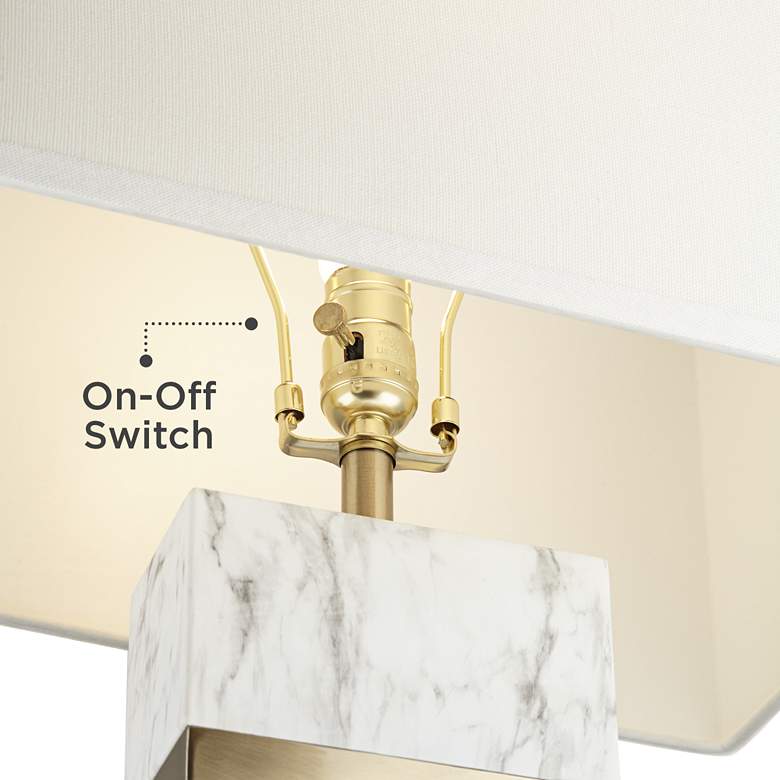 Image 5 360 Lighting Two-Tone Faux Marble and Gold Table Lamp more views
