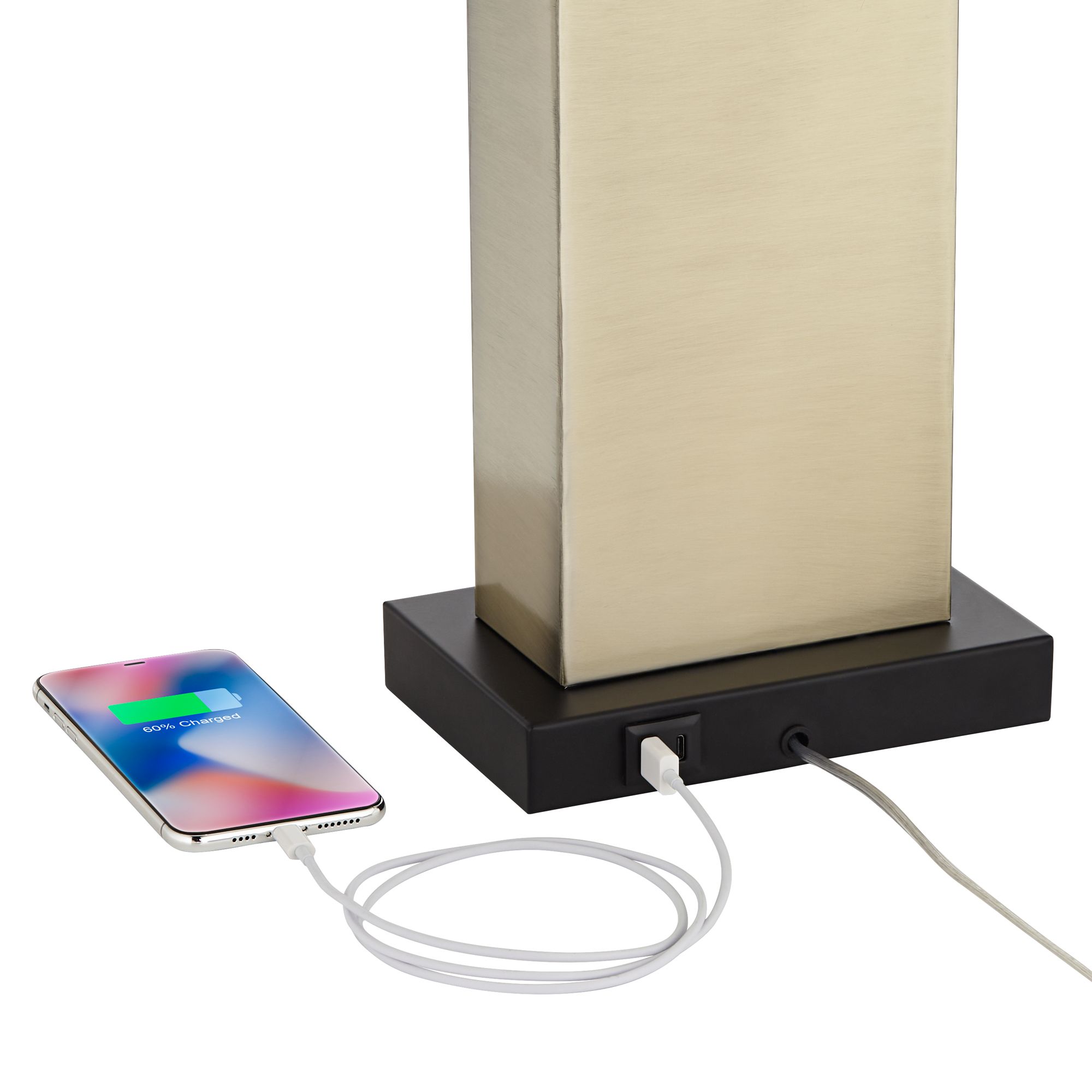 360 Lighting Two-Tone Faux Marble and Gold Table Lamp
