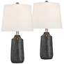 Thumbnail2 of 360 Lighting Unity 22 1/4" Modern Black Ceramic Table Lamps Set of 2
