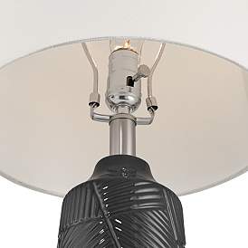 Image4 of 360 Lighting Unity 22 1/4" Modern Black Ceramic Table Lamps Set of 2 more views