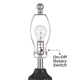Image5 of 360 Lighting Unity 22 1/4" Modern Black Ceramic Table Lamps Set of 2 more views