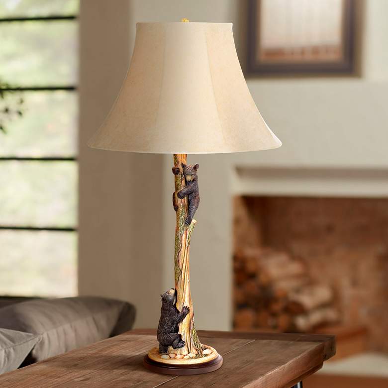 Image 1 360 Lighting Ursa 27 1/2" High Climbing Bears Table Lamp
