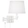 360 Lighting Vero 15" High White Plug-In Swing Arm Wall Lamp