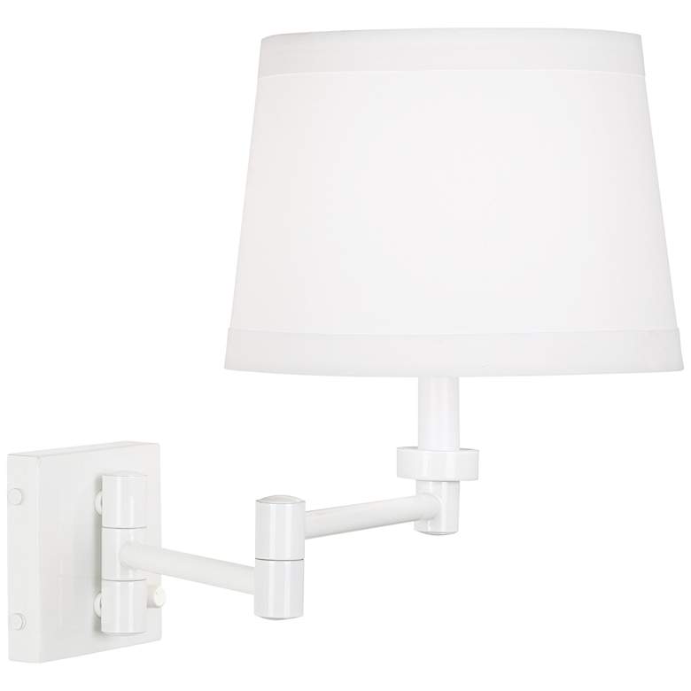 Image 3 360 Lighting Vero 15 inch High White Plug-In Swing Arm Wall Lamps Set of 2 more views