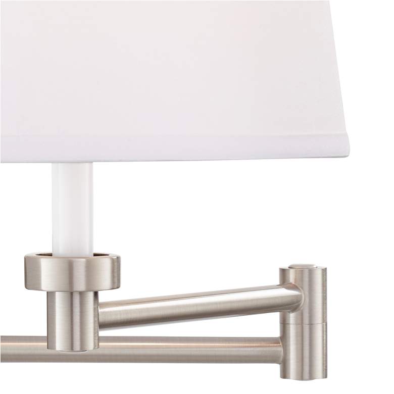 Image 6 360 Lighting Vero Brushed Nickel Modern Swing Arm USB Plug-In Wall Lamp more views