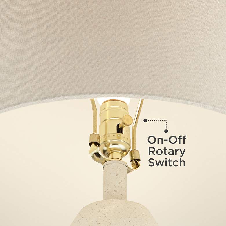 Image 5 360 Lighting Vilano 29" Eggshell Beige Rustic Modern Lamp more views