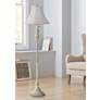 360 Lighting Vintage Chic 60" Bell Shade and Antique White Floor Lamp