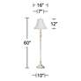 360 Lighting Vintage Chic 60" Bell Shade and Antique White Floor Lamp