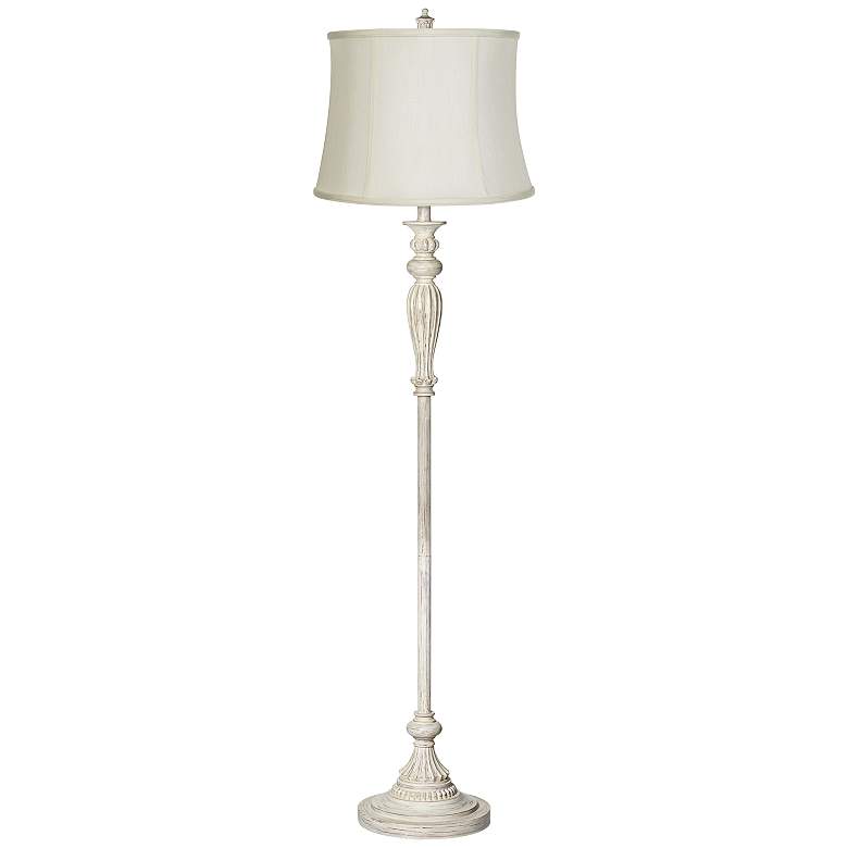 Image 2 360 Lighting Vintage Chic 60" Creme and Antique White Floor Lamp