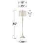 360 Lighting Vintage Chic 60" Floor Lamp with Silver Circles Shade