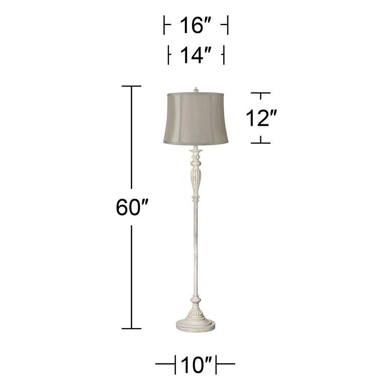Image 6 360 Lighting Vintage Chic 60 inch Gray and Antique White Floor Lamp more views