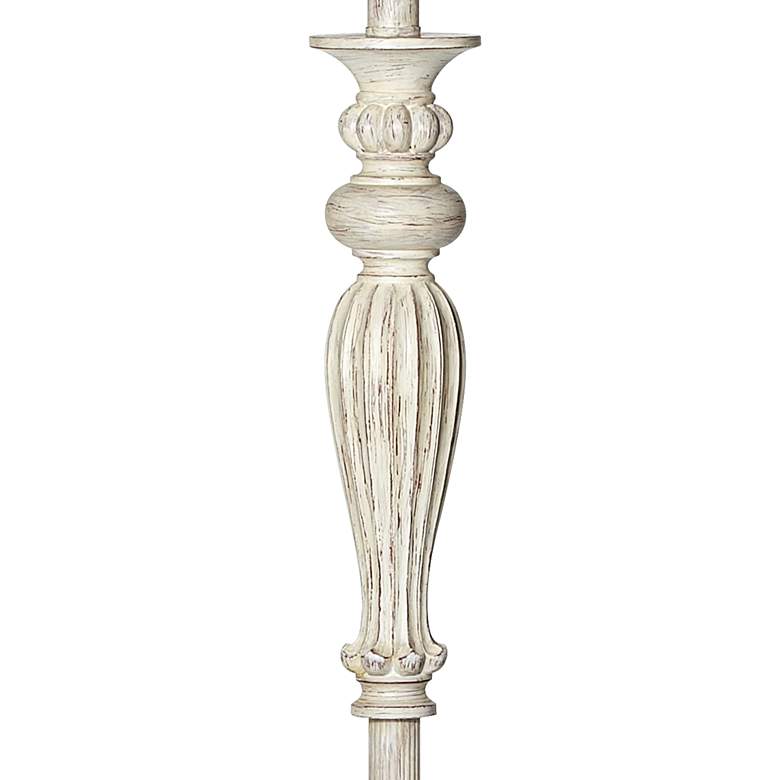 Image 5 360 Lighting Vintage Chic 60 inch Ivory Brocade Antique White Floor Lamp more views