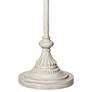 360 Lighting Vintage Chic 60" Ivory Brocade Antique White Floor Lamp