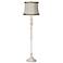 360 Lighting Vintage Chic 60" Pleated and Antique White Floor Lamp