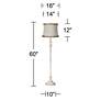 6_360 Lighting Vintage Chic 60" Pleated and Antique White Floor Lamp more views