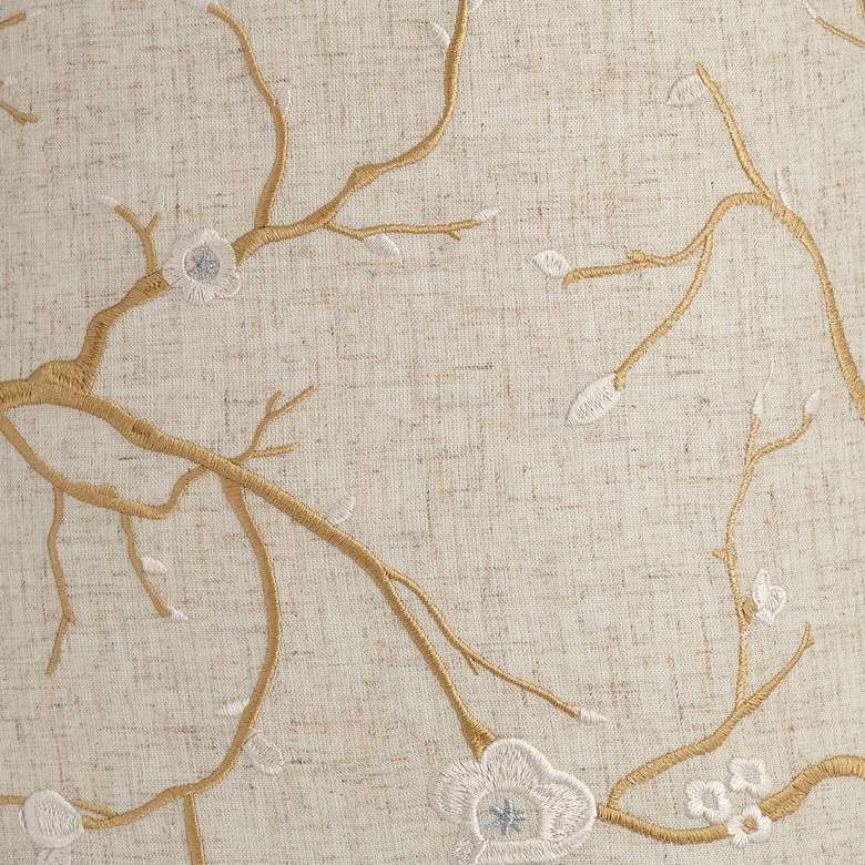 Image 2 360 Lighting Vintage Chic 60" Plum Flower Antique White Floor Lamp more views