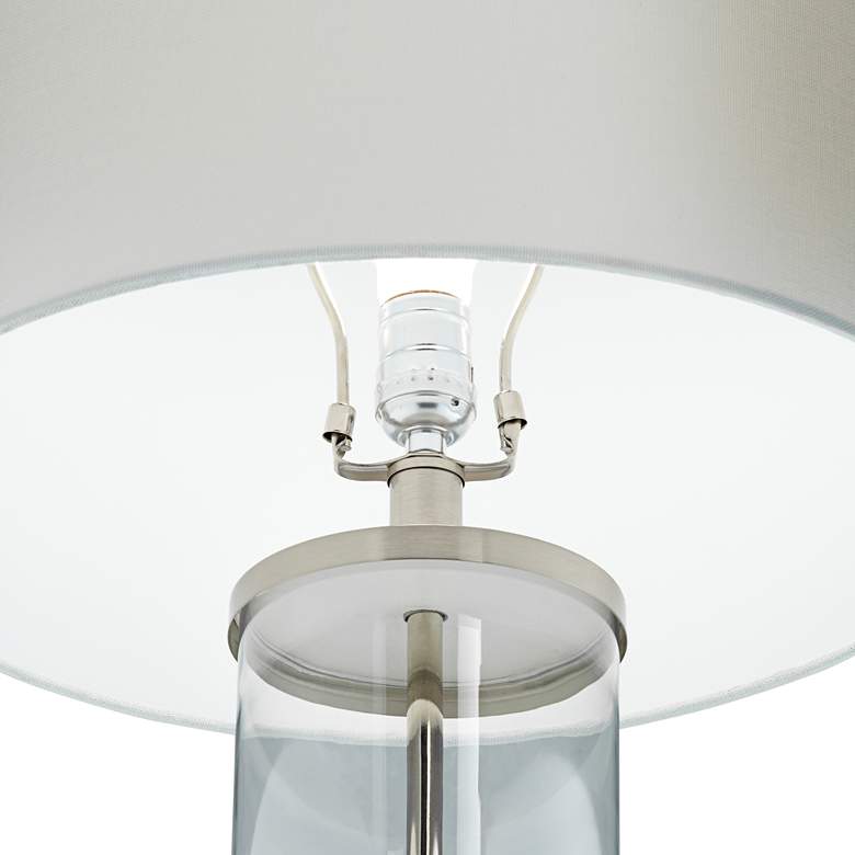 Image 7 360 Lighting Watkin Clear Glass USB LED Table Lamps With Acrylic Risers more views